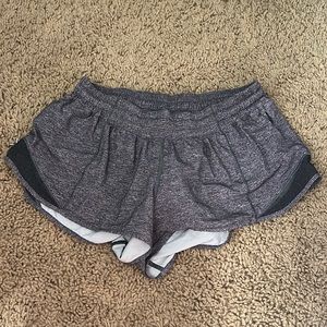 Gray Lululemon Hotty Hot Shorts 2.5 inseam